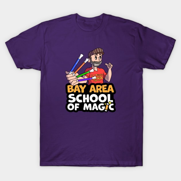 New Bay Area School of Magic Wand T-Shirt T-Shirt by Brian Scott Magic